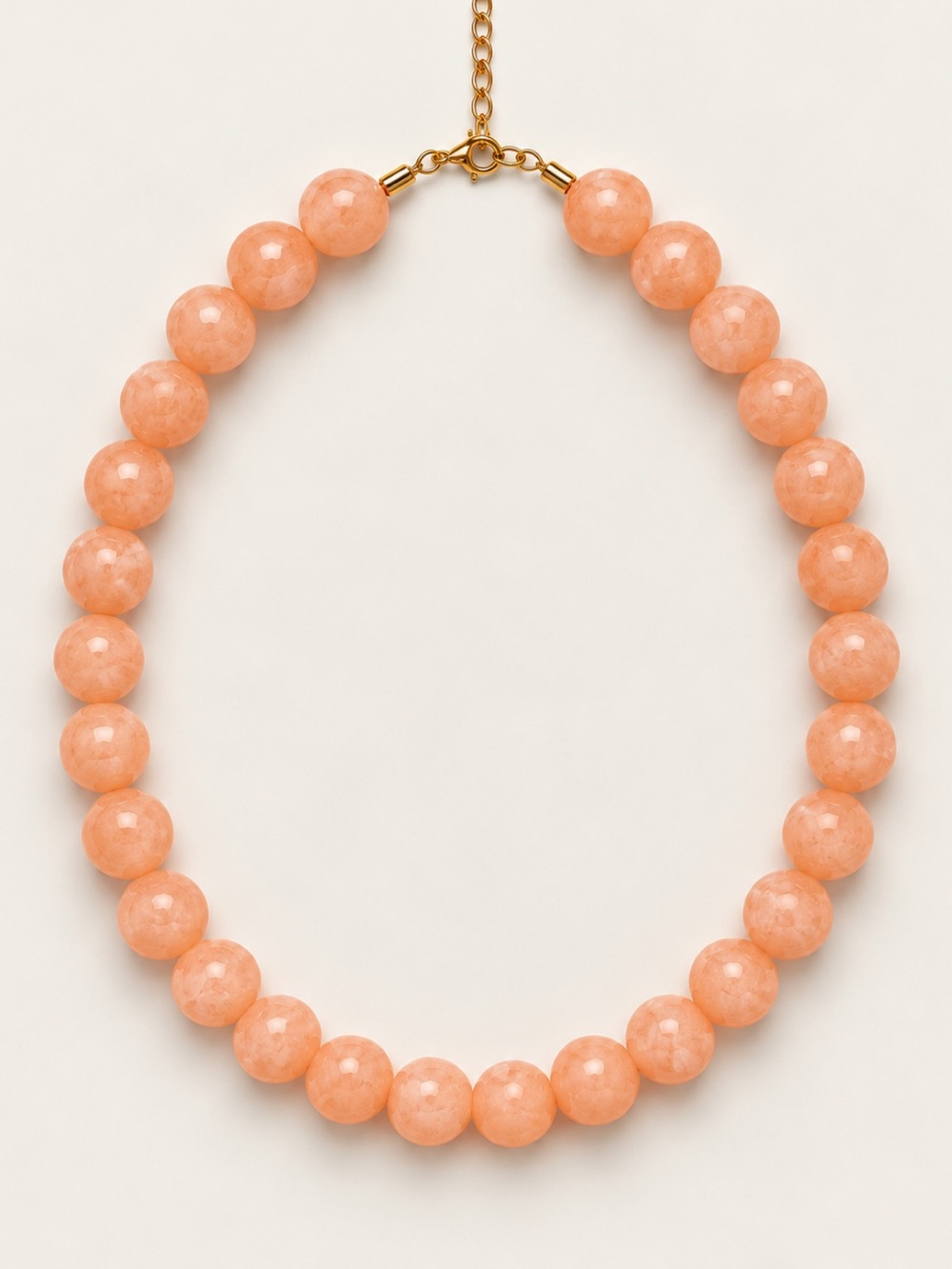 New! Colorful Peach Marble Beaded Dopamine Necklace NWOT 5053